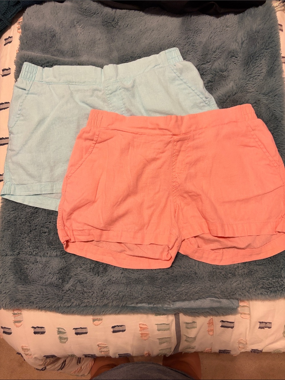 Old Navy Coral and Light Aqua High Waist Women’s Shorts